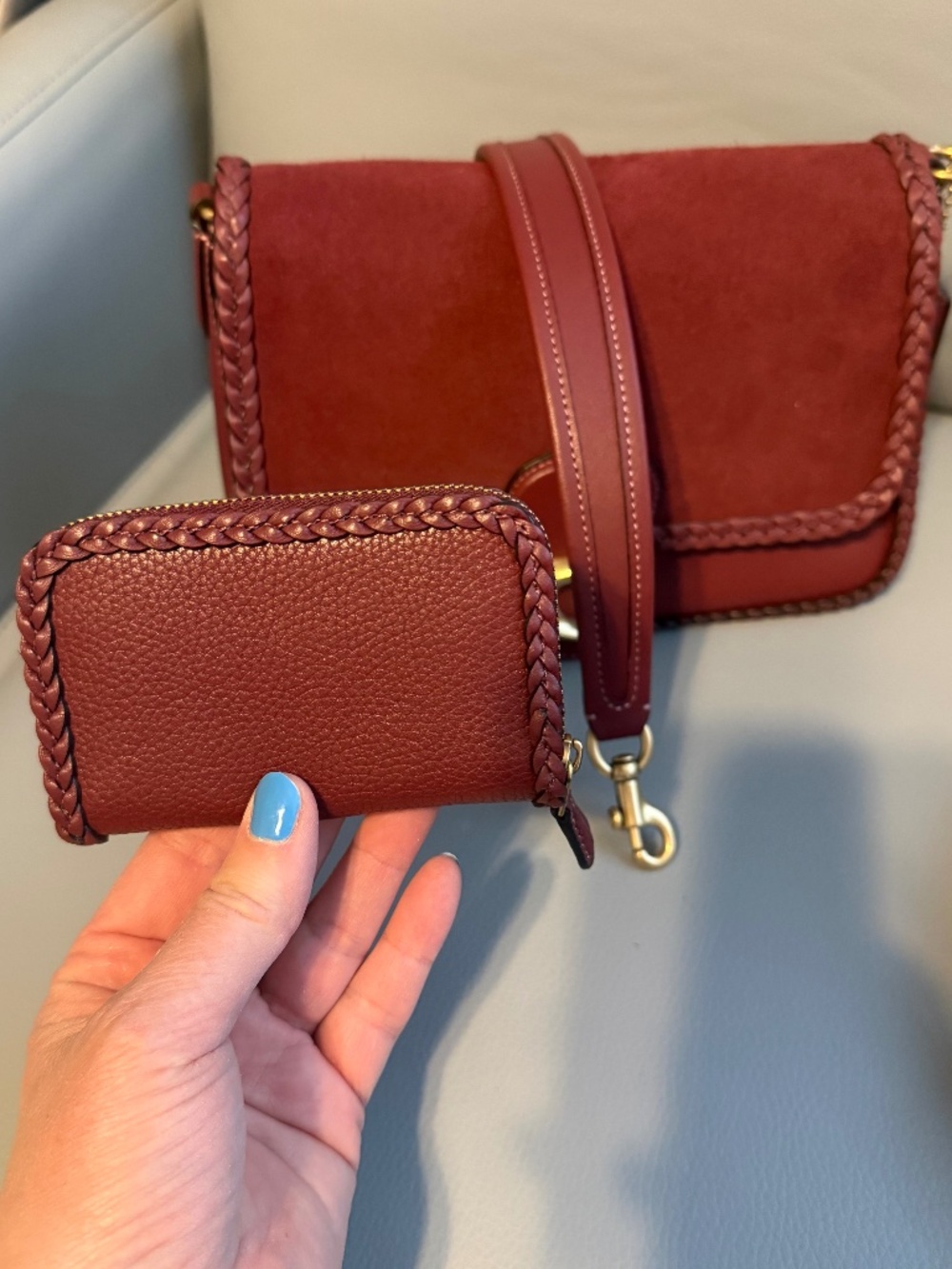 Coach Suede Soft Tabby and Wallet Braid Detail - Picture 14 of 16